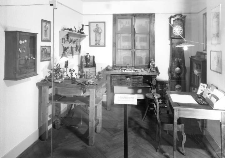 Le Cabinet Cottier installé dans le Musée de l'horlogerie et de l'émaillerie, à Malagnou, de 1972 à 2002. Photographie