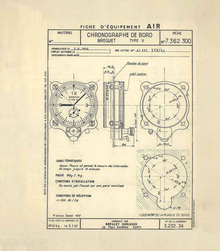 La livraison d'instruments horlogers destinés au tableau de bord des aéronefs s'accentue dès le début des années 1950 et constitue l'une des spécialités reconnues de Breguet pendant pas moins de trois décennies.