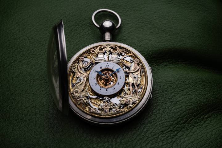 Très rare montre de poche de Girardier l'Aîné avec automate jacquemart et répétition à quarts datée de 1815
