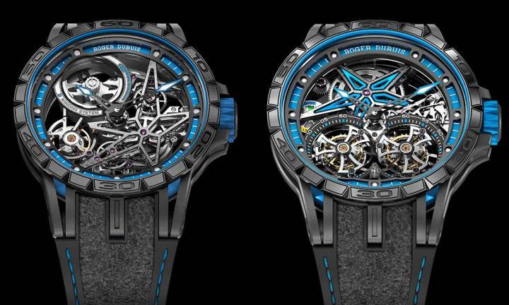 Roger Dubuis Excalibur Spider Pirelli Double tourbillon volant et Excalibur Spider Squelette Automatique