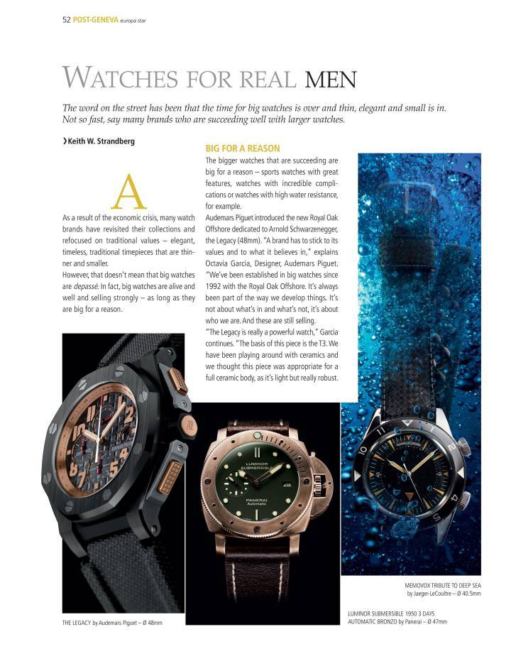 Une création iconique dans les archives d'Europa Star: la Royal Oak