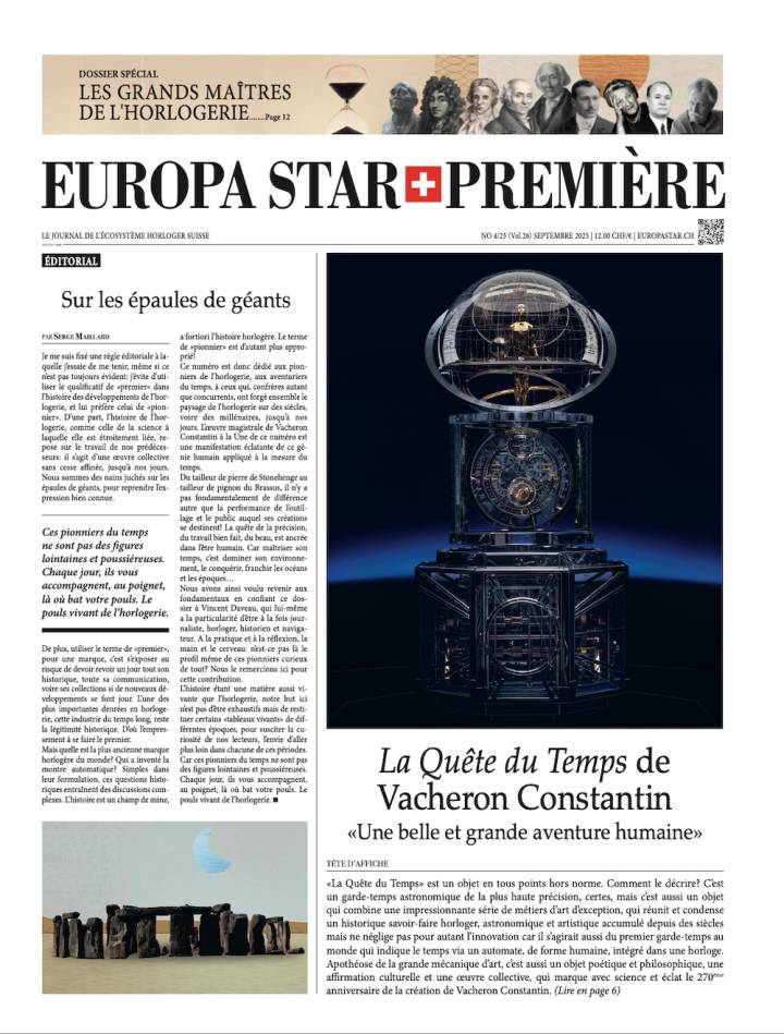 Nouveau numéro «Les grands maîtres de l'horlogerie»