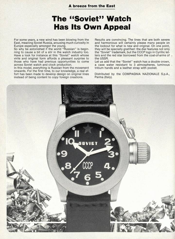Le charme particulier de la montre made in URSS, «un vent nouveau venu de l'Est» 