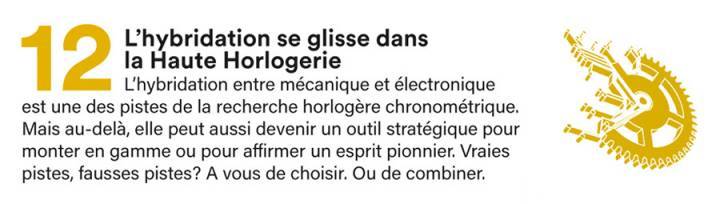 12 ruptures dans l'industrie horlogère