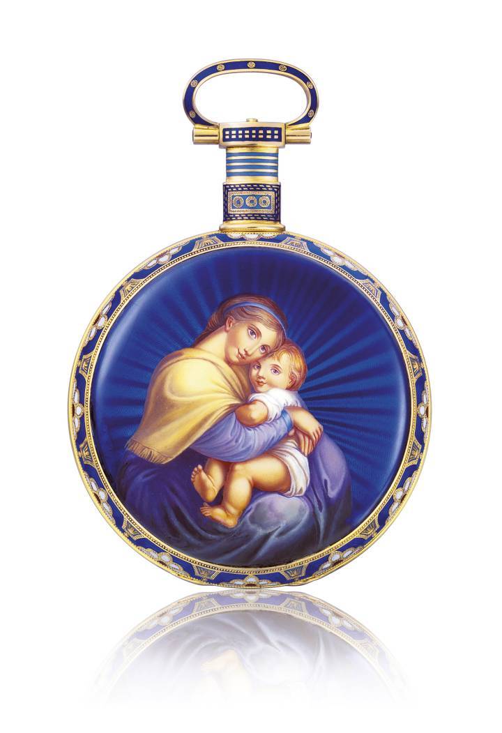 Madone à l'enfant: «Cette Madone est la première montre Bovet que j'ai pu collectionner. Elle date de 1835. Je reste émerveillé par la qualité exceptionnelle de cet art décoratif et de son raffinement horloger. Chaque montre est le raccourci de son époque. Au-delà, le sujet représenté m'est particulièrement cher. Pour moi, la famille est d'une importance fondamentale. Que ce soit votre famille directe ou la famille de toutes celles et de tous ceux avec qui vous collaborez en partageant la même exigence.»