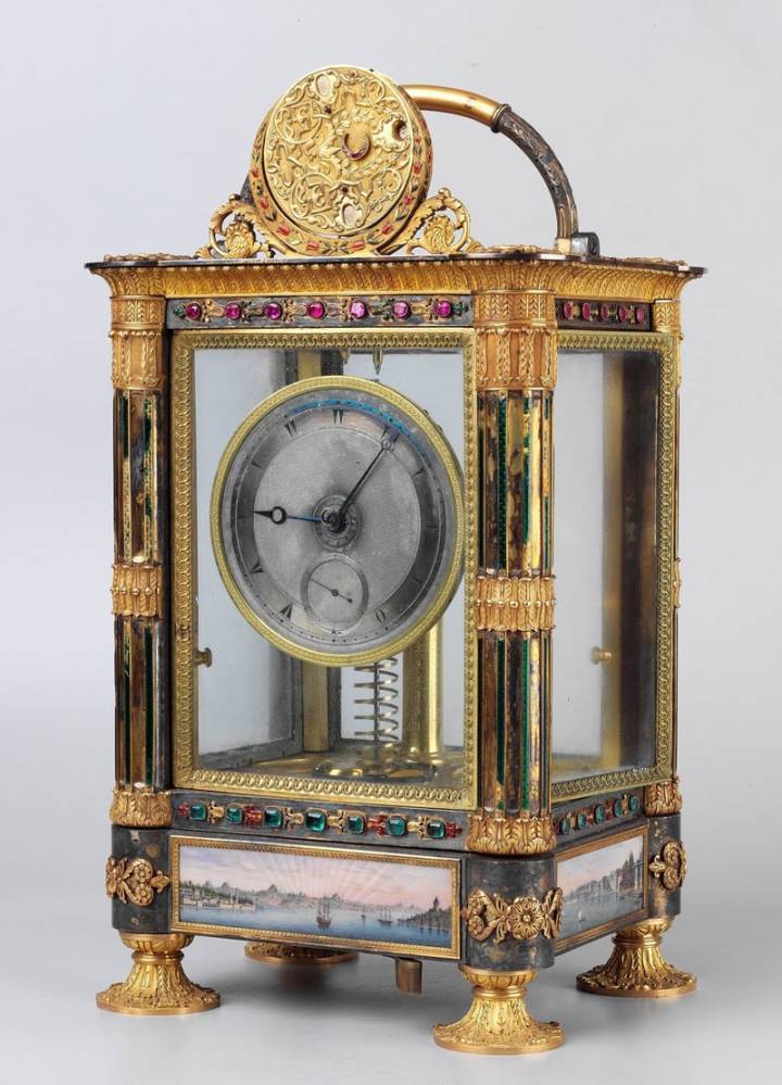 Pendule sympathique de Breguet, offerte par le gouvernement français au sultan Mahmud II. Exposée aujourd'hui au Musée de Topkapi.