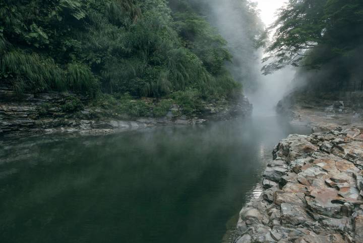 La province d'Akita, au nord du Japon, abrite un grand nombre de sources thermales.