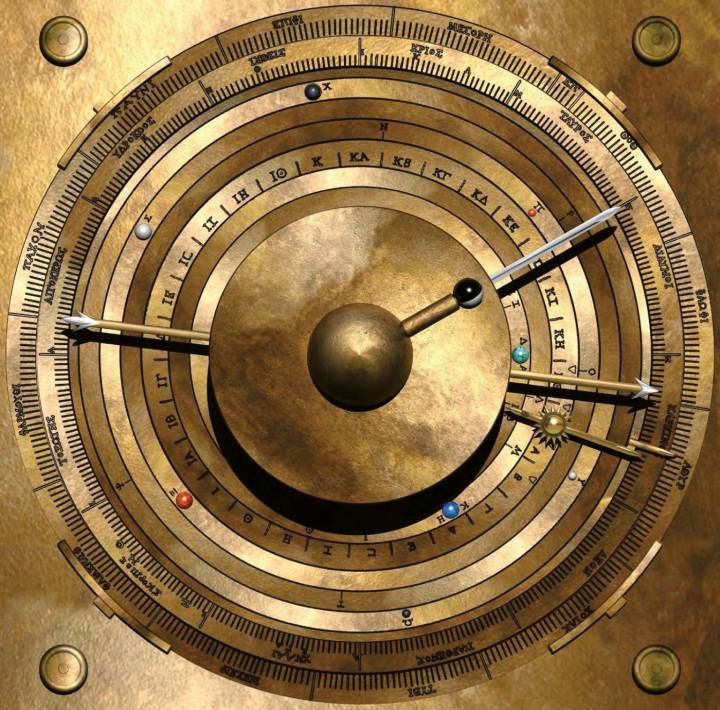 Reconstitution de la face A de la machine d'Anticythère