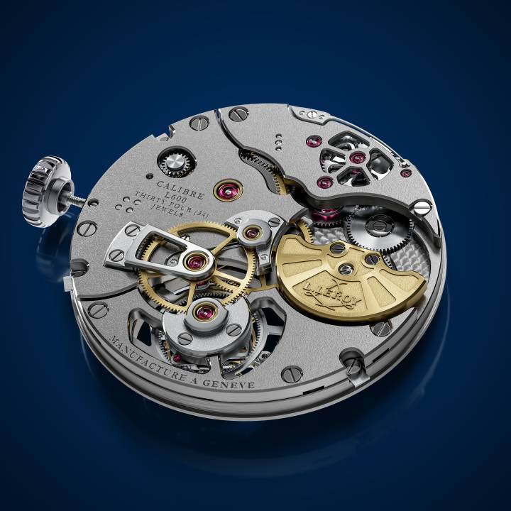 Au cœur du modèle se trouve le calibre automatique L.Leroy L600 aux 288 composants avec tourbillon volant. Il est doté d'un balancier à inertie variable fonctionnant à 21'600 alternances par heure (3 Hz). Pour la première fois dans l'histoire de la marque, ce mouvement intègre un micro-rotor, dont le système de remontage à haut rendement offre une réserve de marche de 60 heures.