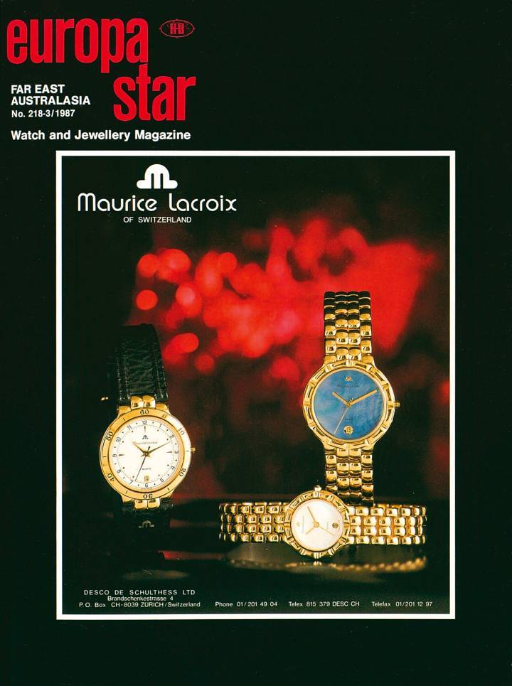 Maurice Lacroix en couverture d'Europa Star en 1987. 