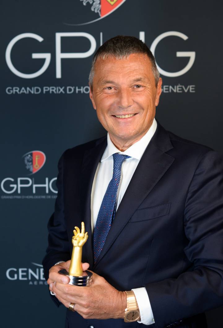Jean-Christophe Babin, CEO de Bulgari, titulaire du Prix de la montre chronographe 2019.