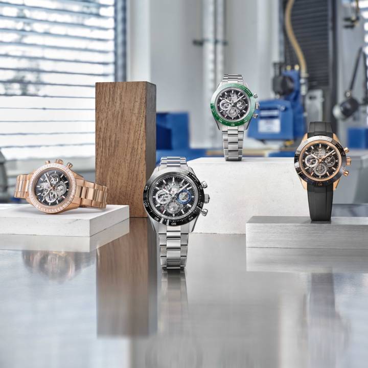 La Chronomaster Sport perpétue l'héritage de Zenith dans le chronographe automatique avec le calibre El Primero 3600, lui aussi cadencé à 5 Hz et capable de mesurer le dixième de seconde. Avec ces nouvelles versions squelette de 41 mm, la marque choisit de placer le mouvement au centre du regard. 