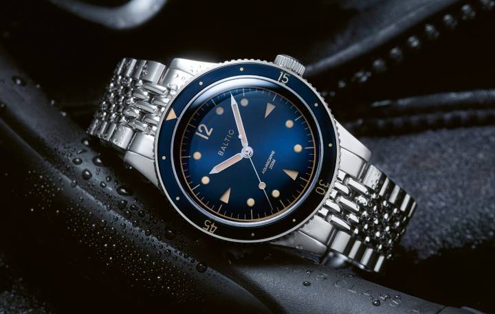 A 580 euros et dotée d'un mouvement Miyota, la montre de plongée Aquascaphe figure parmi les modèles bestsellers de Baltic.