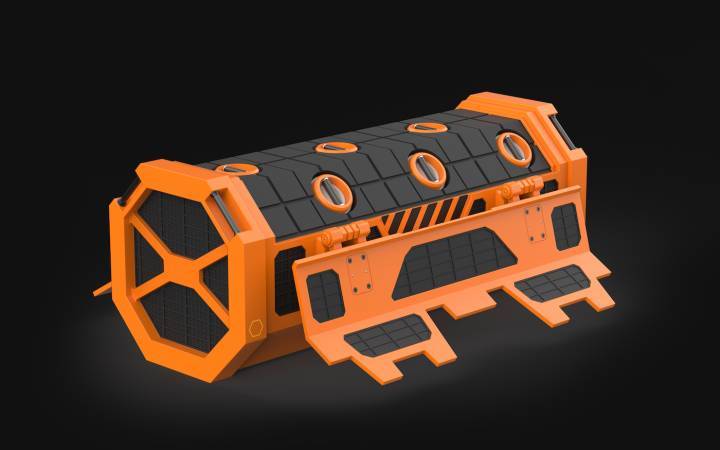 Un packaging spectaculaire sous la forme d'un container de cristaux kyber fonctionnel d'1m20 de long. A l'intérieur: six espaces de rangement et trois capsules amovibles contenant les bracelets, le modèle Death Star Tourbillon et le cristal kyber.