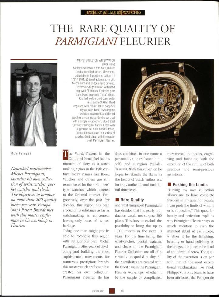 Parmigiani Fleurier: la continuité est actée
