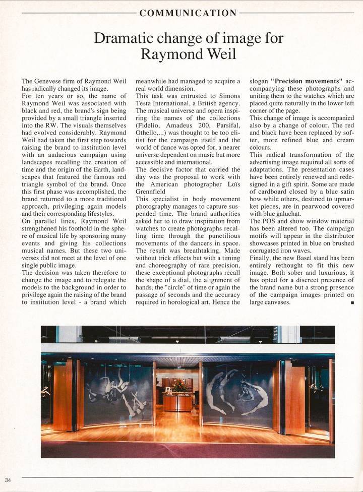 50 ans de Raymond Weil: une étroite relation avec Europa Star