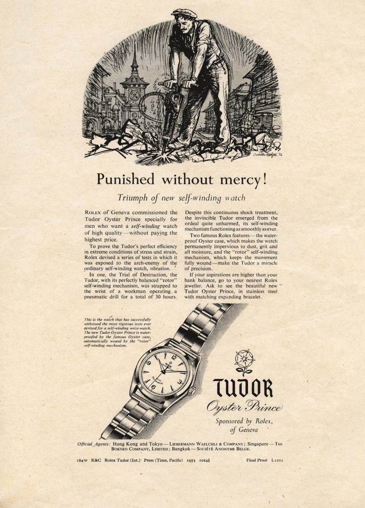 Dans cette même campagne, Tudor montre aussi sa résistance aux vibrations d'un marteau-piqueur.
