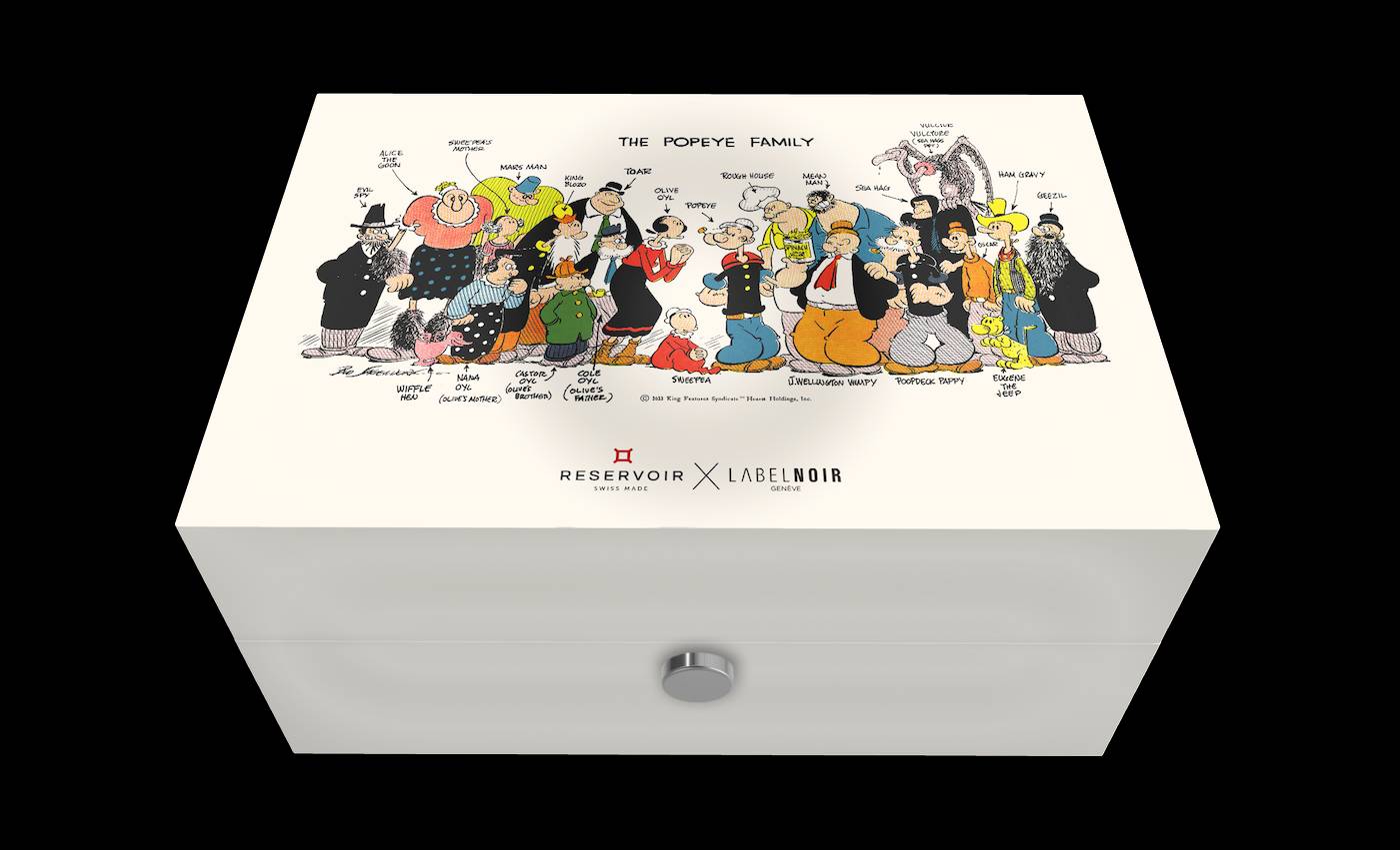 Reservoir x Label Noir x Popeye: humour, bande dessinée et horlogerie