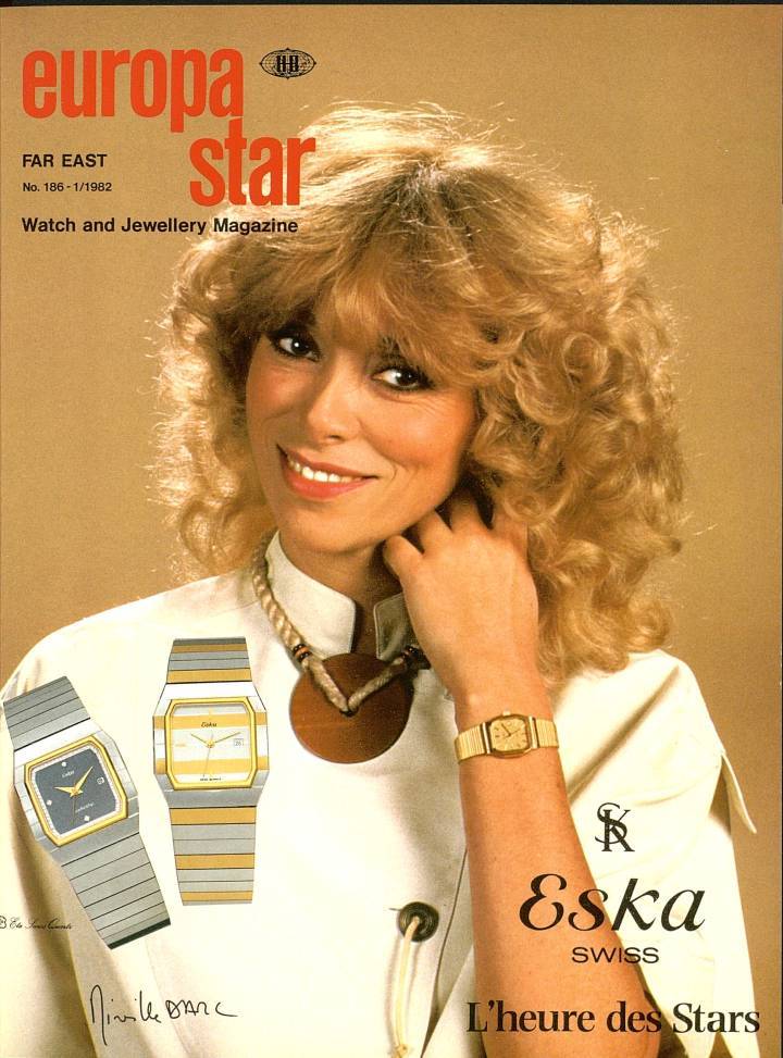 Eska avec Mireille Darc en couverture d'Europa Star en 1982.