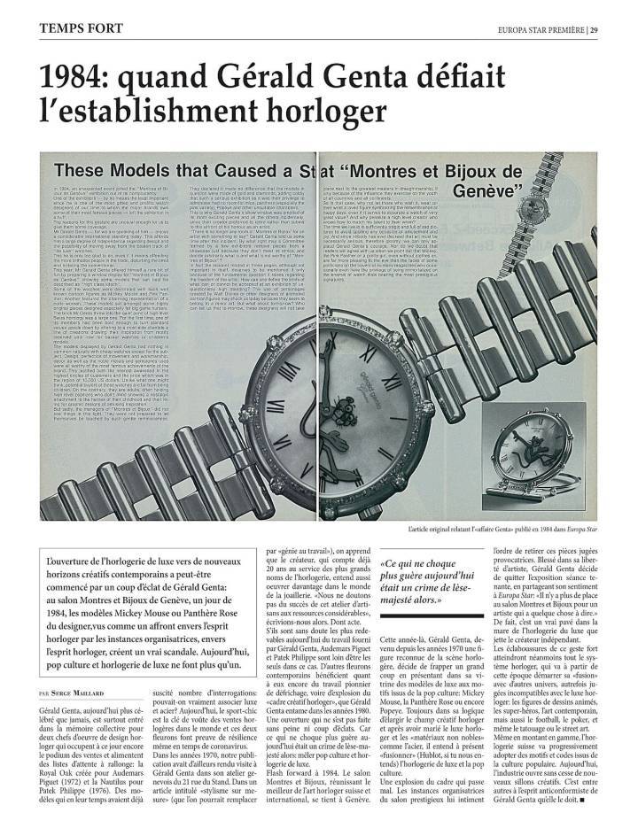 Gérald Genta, le designer certainement le plus reconnu de l'histoire de l'horlogerie, et ses démêlés avec le salon Montres & Bijoux en 1984