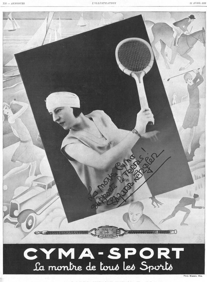 Une publicité Cyma de 1928 (collection MIH).