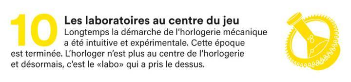 12 ruptures dans l'industrie horlogère