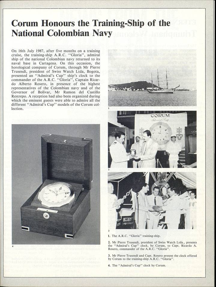 Les liens entre Corum et le monde nautique sont étroits (ici une archive Europa Star de 1987 sur l'Admiral Cup): le modèle du même nom, qui représentait jusqu'à présent quelque 65% des ventes, est le pilier de la relance menée par Haso Mehmedovic.