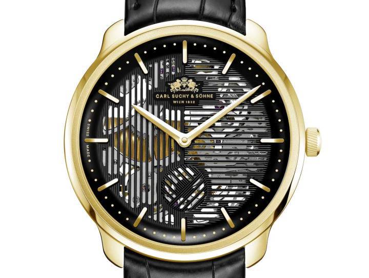 Le modèle Waltz N°1 Skeleton à cadran noir 