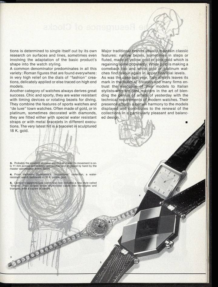 Un minuscule modèle squelette (n°3) conçu par l'horloger bernois Armin Strom et muni d'un mouvement de 11 mm, présenté en 1990 dans Europa Star 