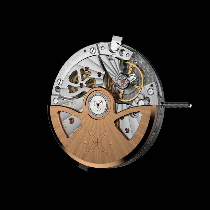 Le calibre 4200 (automatique grande autonomie, homologué pour 10 ans avec une réserve de marche de 65 heures)