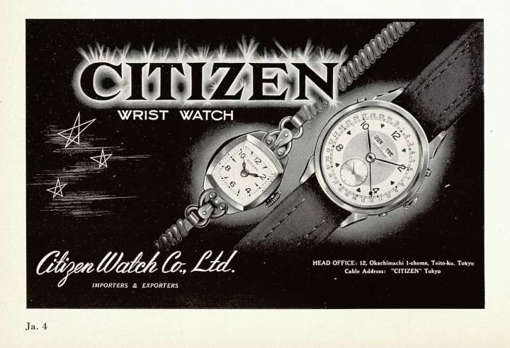 Citizen en 1951 dans Europa Star: la marque compte des ambitions internationales très tôt. Elle a constitué un groupe qui intègre dans son portfolio des marques suisses comme Frederique Constant, Alpina, Arnold & Son ou Angelus, des marques américaines comme Bulova et Accutron, mais aussi des motoristes importants comme La Joux-Perret, tandis que Miyota a émergé directement en tant que fournisseur de mouvement au sein du groupe. 