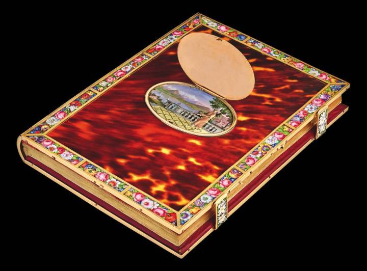 L'album des magiciens, automate devant le paysage genevois. Genève, 1823, inventaire S1112