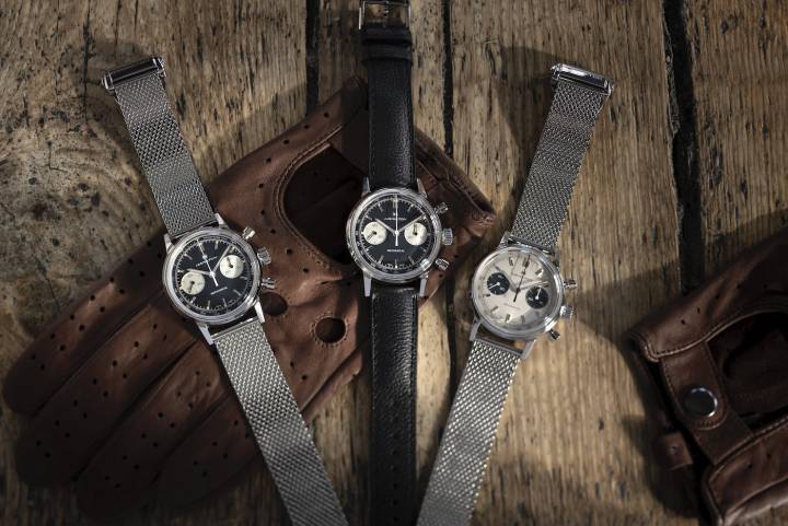 La nouvelle Intra-Matic Chronograph H, avec cadran panda ou panda inversé, est animée par un mouvement de chronographe à remontage manuel, le calibre H-51.