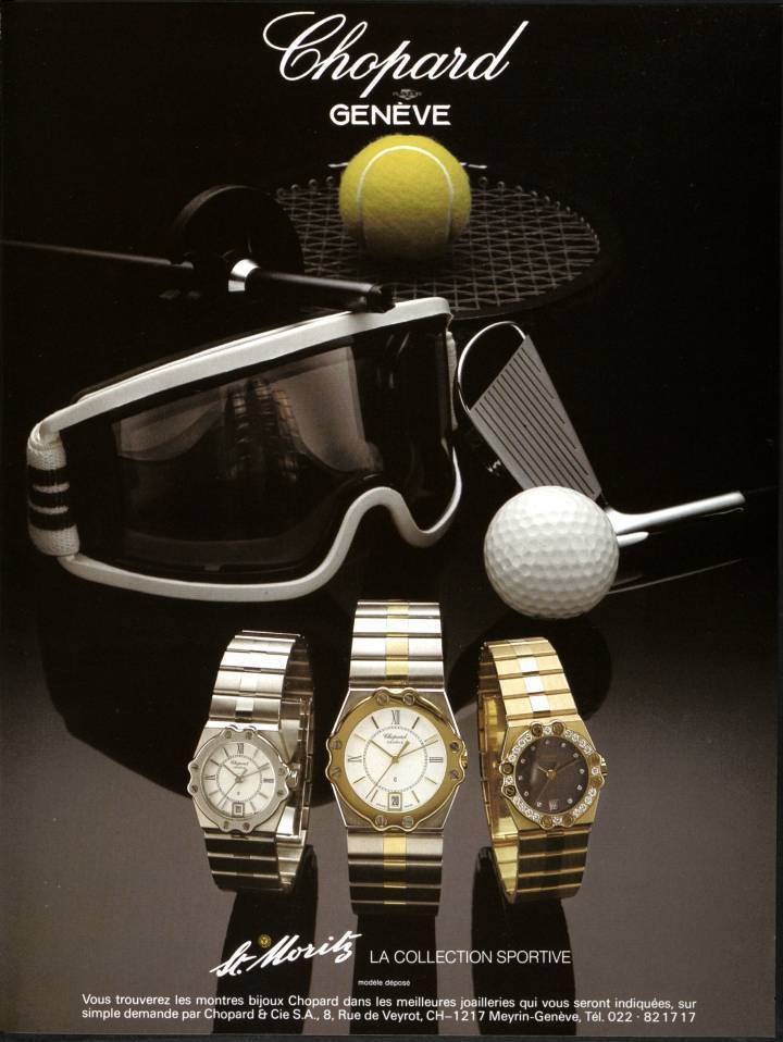 Dans les années 1980, c'est le modèle St. Moritz qui incarne la vision du sport-chic selon Chopard (un modèle qui a donné lieu à la collection actuelle Alpine Eagle).