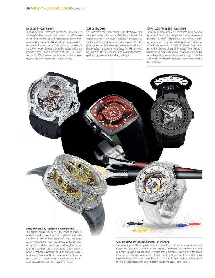 La planète rouge, Mars, inspire cette version de la Klepcys présentée en 2012 par Cyrus à Baselworld.