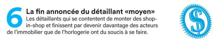 12 ruptures dans l'industrie horlogère