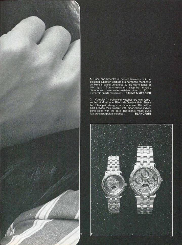 Une nouvelle venue en 1984 au salon Montres et Bijoux: Blancpain, tout juste rachetée par Jean-Claude Biver. La relance de l'horlogerie mécanique est en marche!