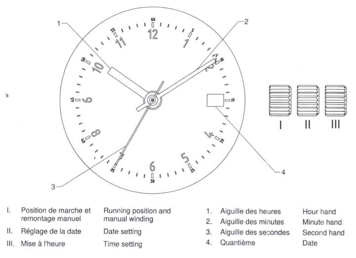 Le calibre G100, un mouvement automatique avec date, est doté d'une réserve de marche de 68 heures.