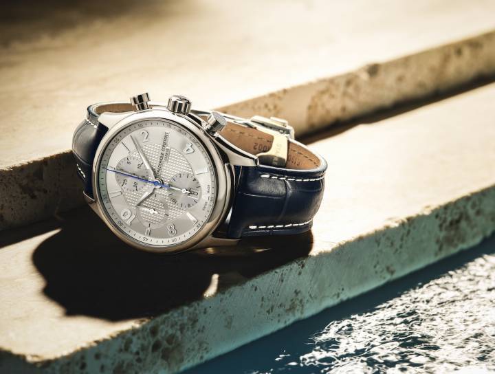 Frédérique Constant présente son nouveau modèle Runabout RHS Chronograph Automatic rendant hommage à la collaboration avec la société de yachts italiens Riva.