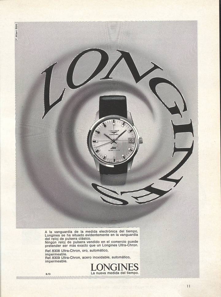 Equipée du nouveau Calibre 430 à haute fréquence, l'Ultra-Chron de 1966 est la première montre-bracelet à mouvement automatique qui bat à 36'000 alt/h. Sa réserve de marche est de 42 heures. Elle s'attaque frontalement à l'Accutron de Bulova, affichant la même précision de 1 minute par mois.