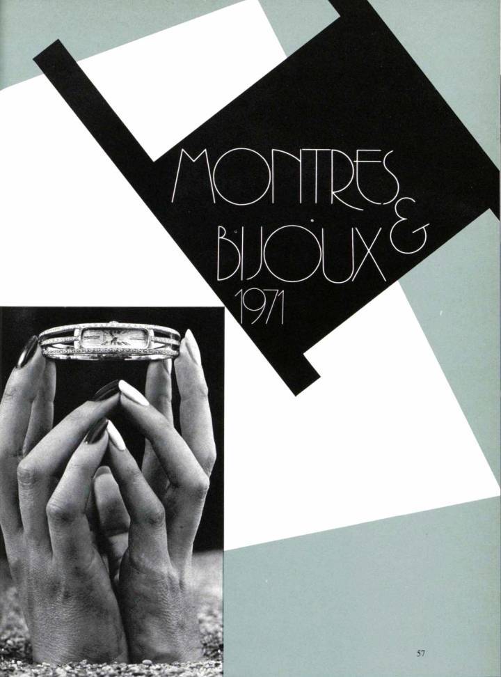 Affiche de l'exposition 1971 de Montres et Bijoux.