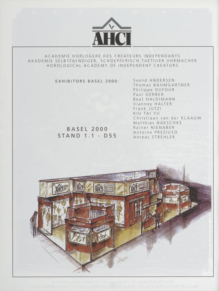 Le stand de l'AHCI à Bâle en 2000