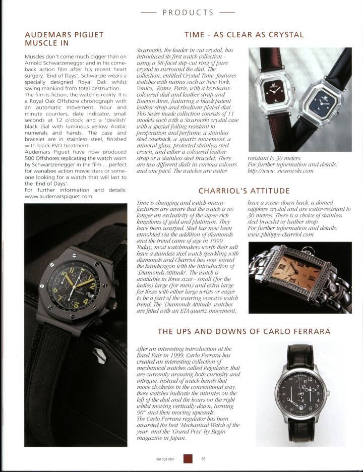 Une création iconique dans les archives d'Europa Star: la Royal Oak