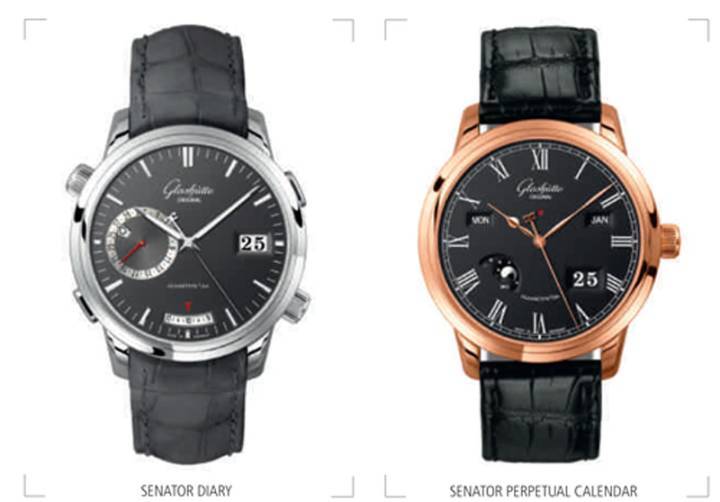 Deux montres de la collection Senator, publiées dans Europa Star 5/2011.