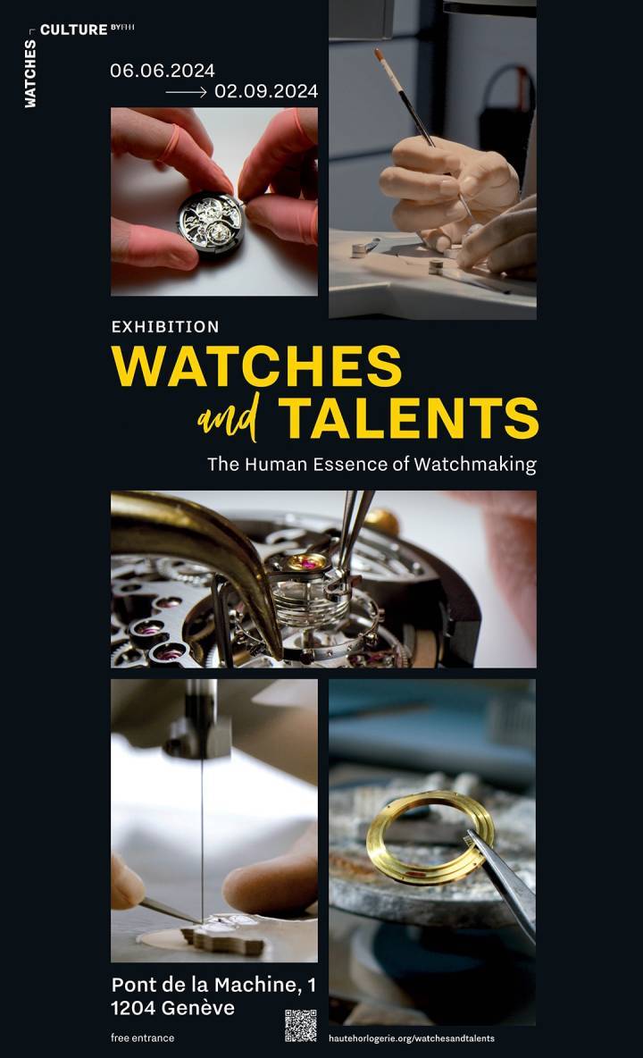 Annonce de l'exposition «Watches and Talents» à Genève