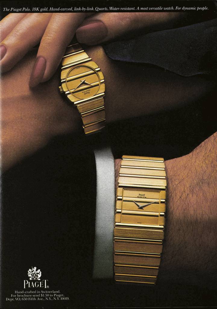 Montre Piaget Polo. Publicité Piaget, 1981.