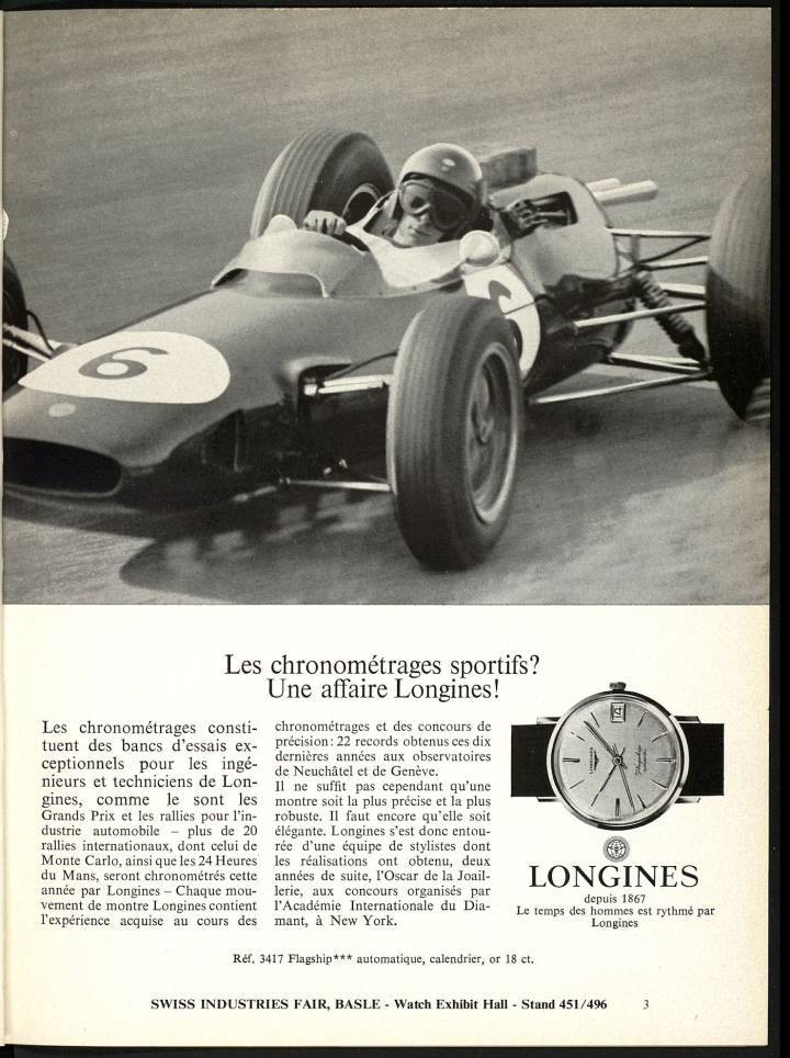 Annonce pour la Flagship de Longines, 1967