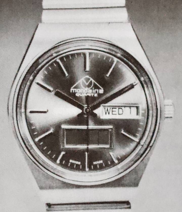 La première montre solaire analogique présentée par Mondaine en 1973