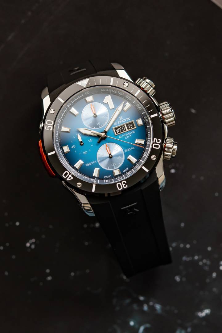 De la Delfin de 1961 à l'Hydro-Sub et aujourd'hui à la CO-1, Edox n'a cessé de se pencher sur l'amélioration de l'étanchéité, un trait caractéristique.