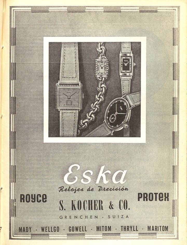 Annonce pour Eska dans notre édition pour l'Amérique latine, 1943.